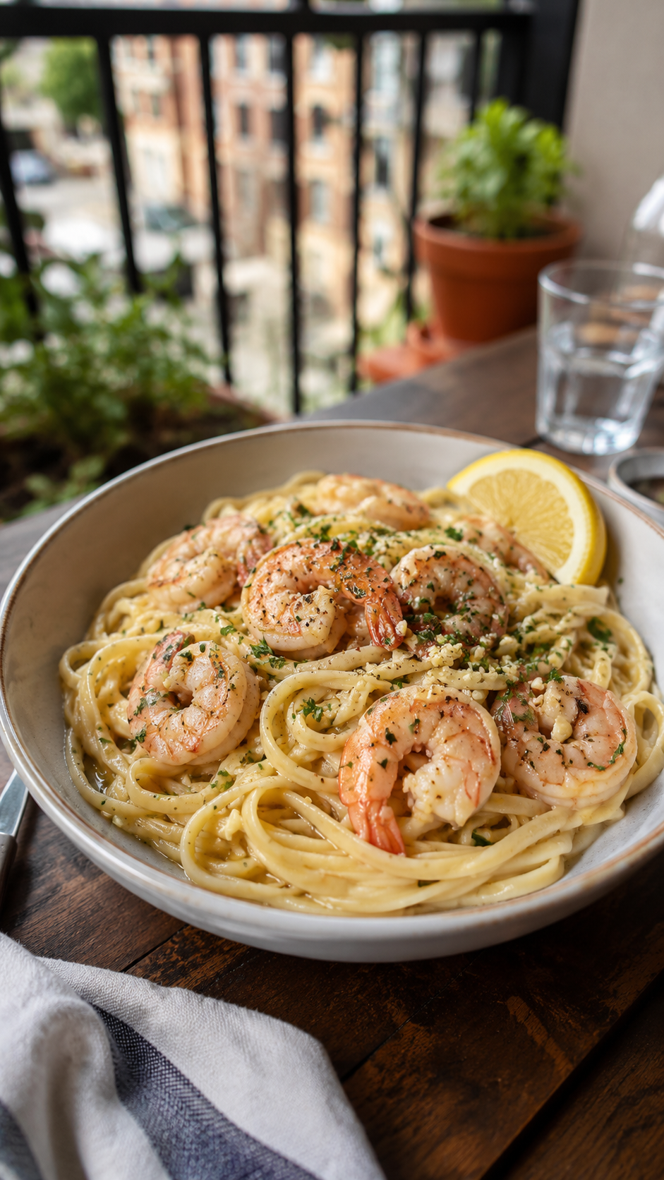 Shrimp Scampi With Garlic, Butter, Lemon, and White Wine !!