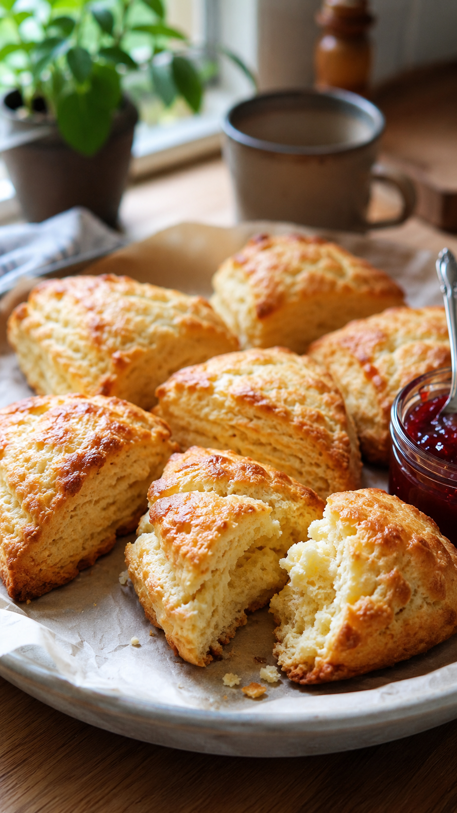3 Ingredient Scones Recipe That Turns Out Soft and Golden Every Time!!