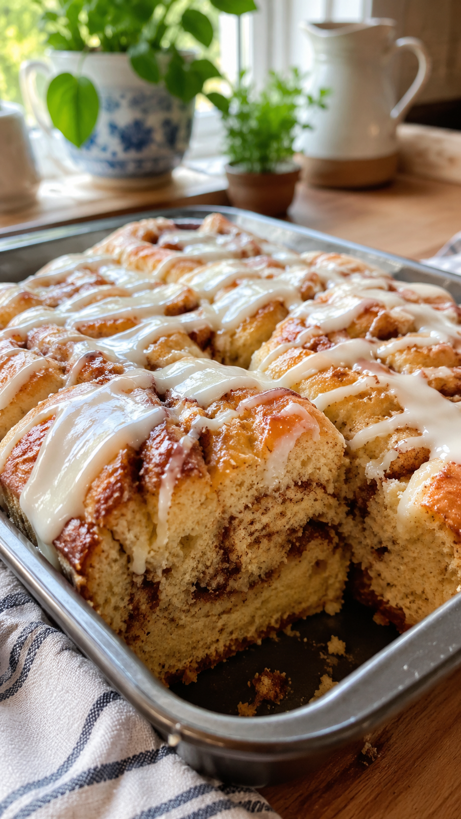 Best Cinnamon Roll Cake Recipe with Cream Cheese Glaze!