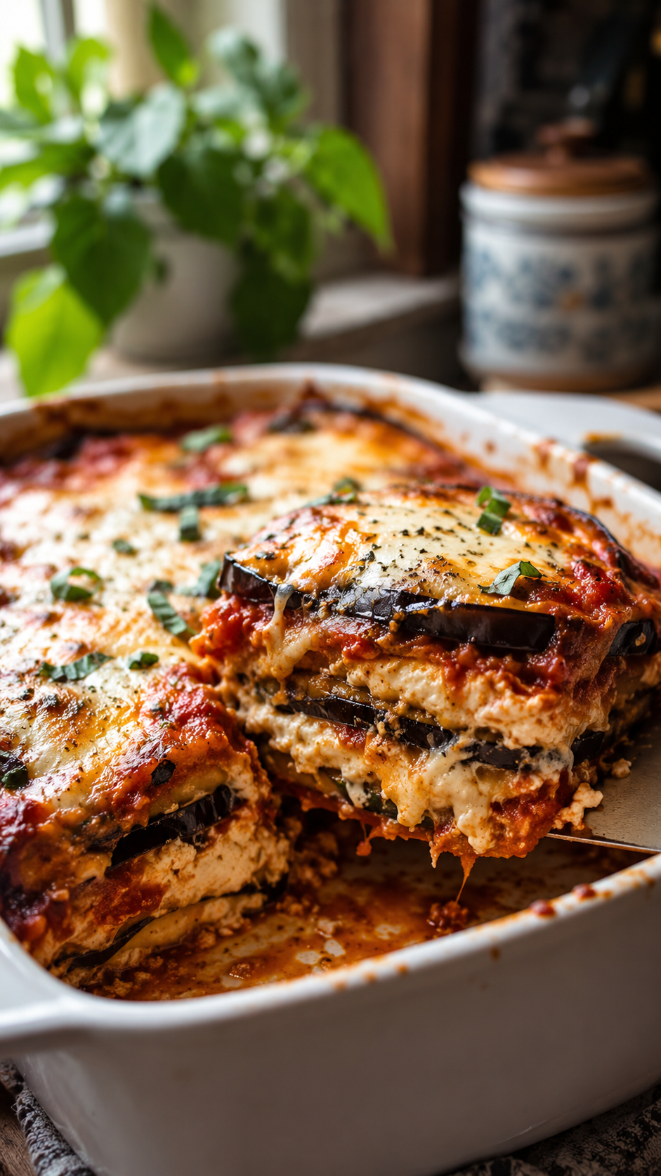 The Best Eggplant Lasagna With Ricotta and Mozzarella!