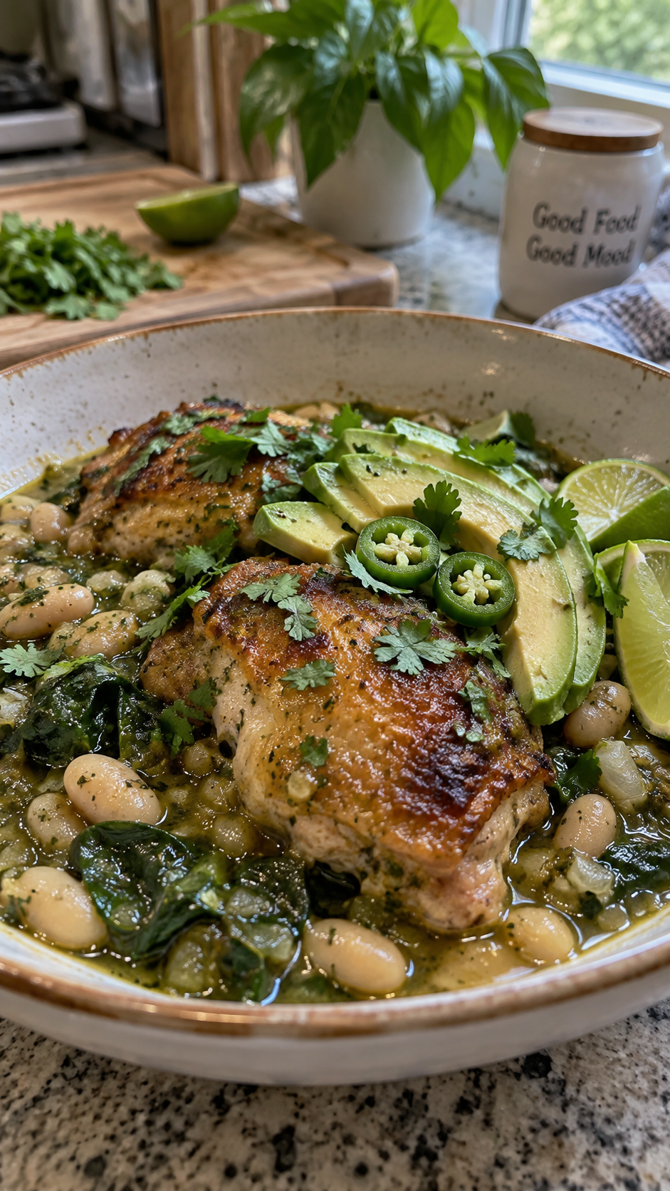 Anti-Inflammatory Salsa Verde Chicken with White Beans