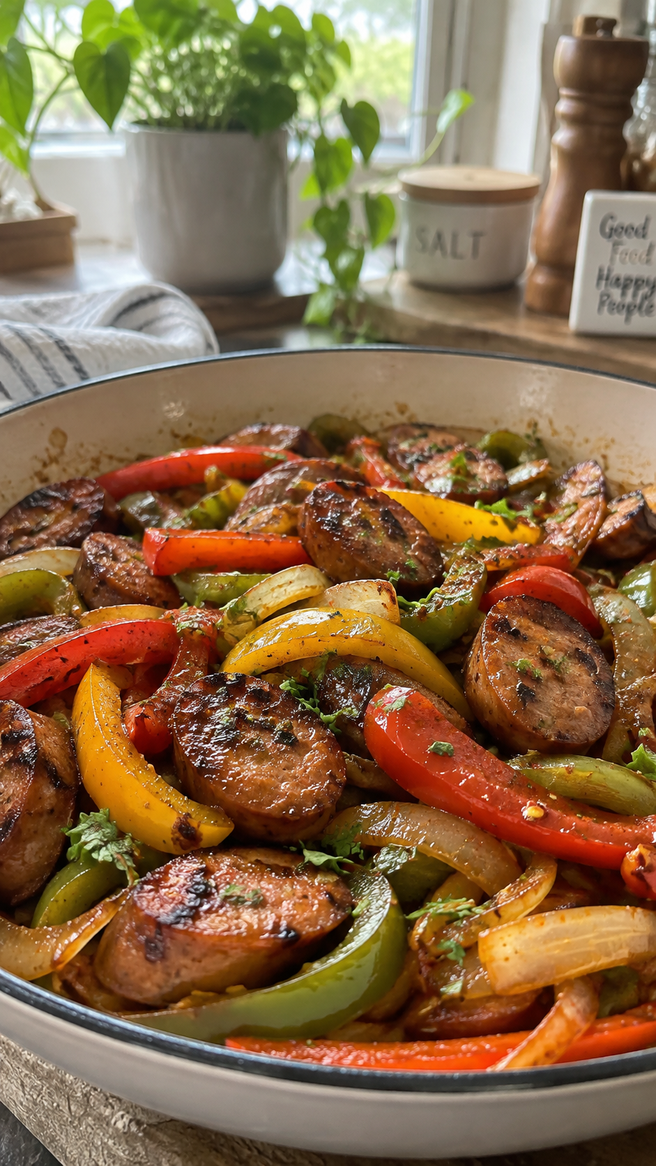Low Carb Sausage and Peppers (Easy One-Skillet Dinner!!)