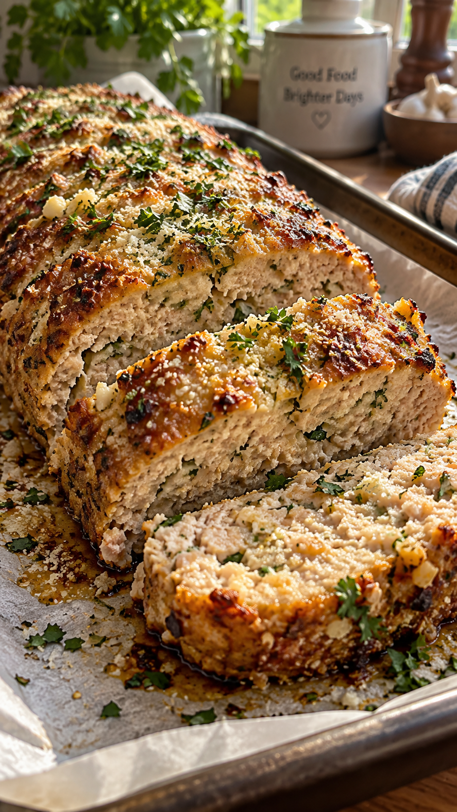 Garlic Parmesan Chicken Meatloaf Recipe (Juicy, Tender & Easy!!)