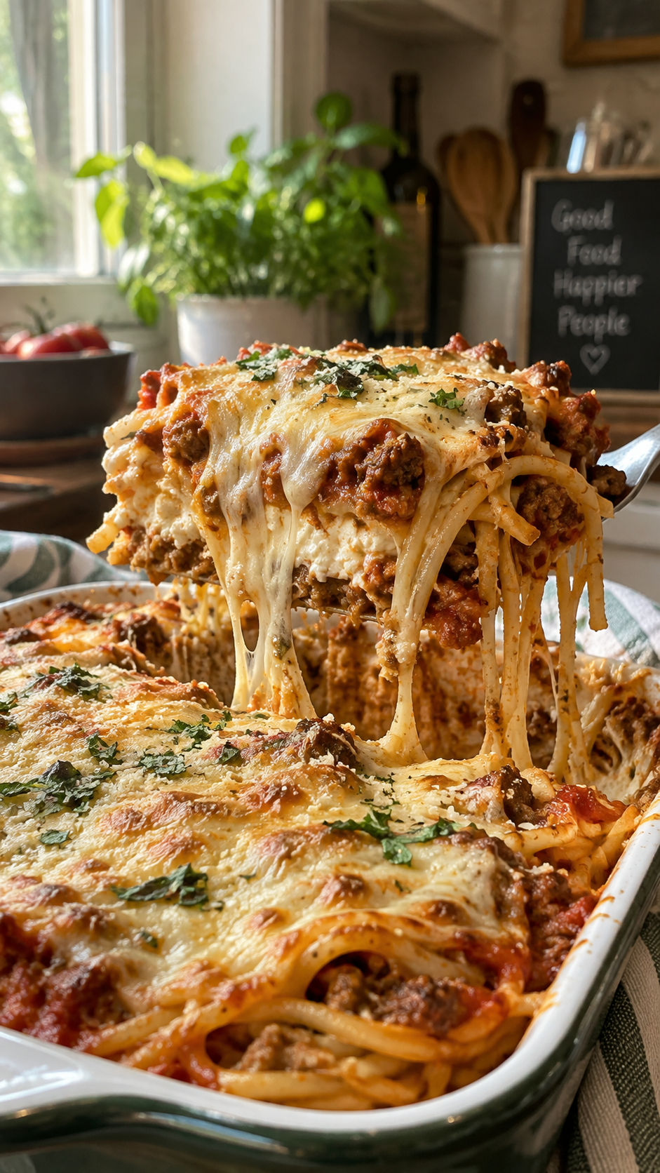 Cottage Cheese Spaghetti Bake (Creamy, Cheesy & Fun!!)