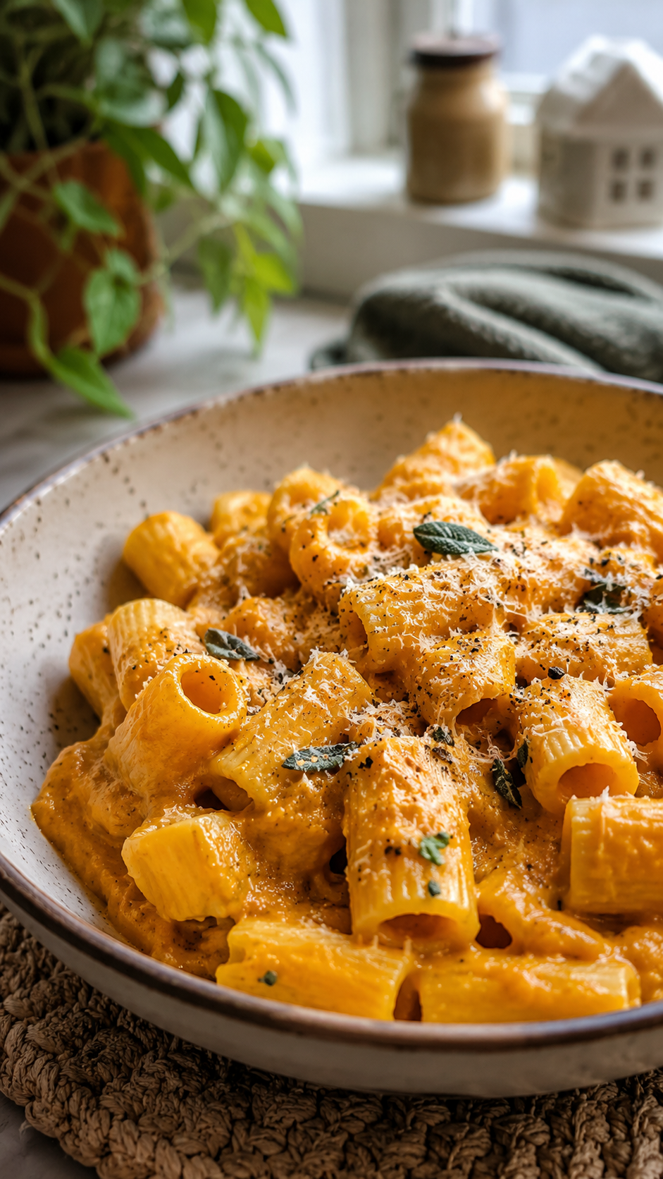 High Protein Pumpkin Pasta with Cottage Cheese: Creamy 30-Minute Dinner!