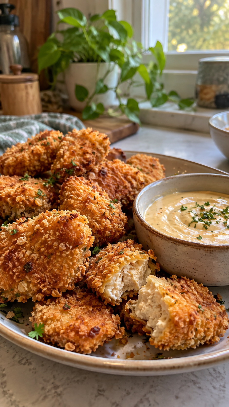 Crispy Tofu Chicken Nuggets (Vegan Chicken Nuggets!!)