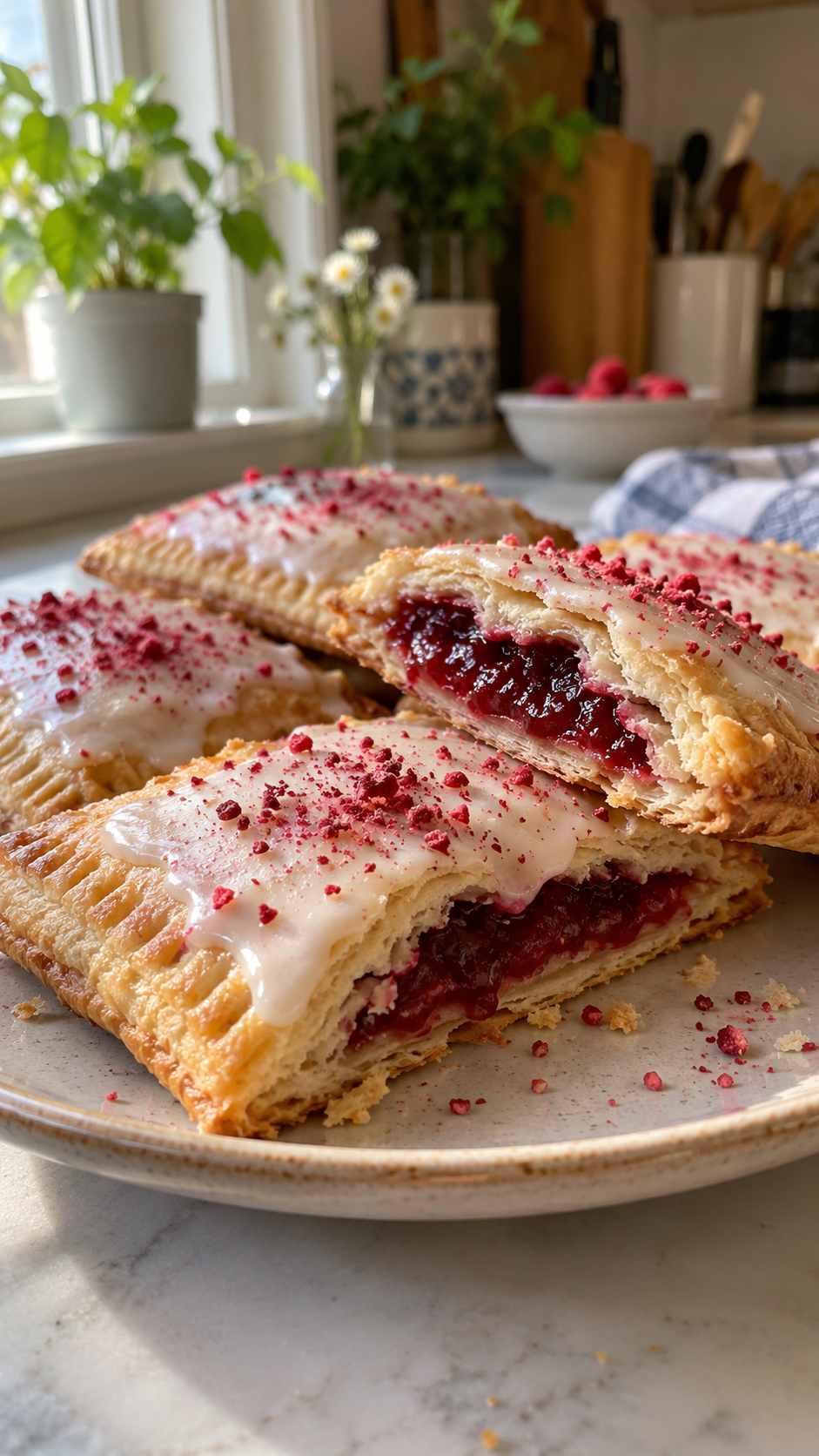 Homemade Vegan Pop Tarts with Raspberry Filling (Easy Dairy-Free Recipe!!)