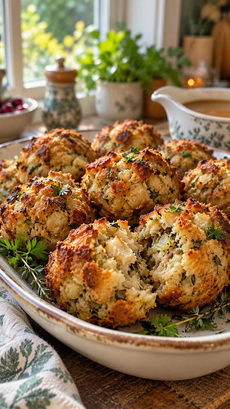 Grandma’s Thanksgiving Stuffing Balls with Sage and Butter!